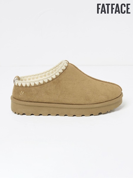 FatFace Lyra Tan Brown Snug Mule Slippers (Q60525) | R$ 420