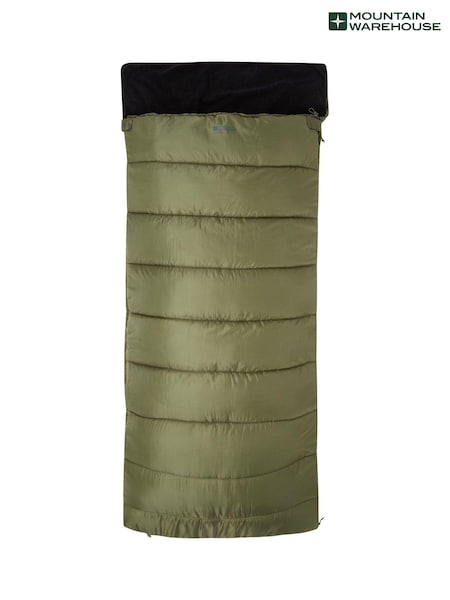 Mountain Warehouse Green Sutherland Fleece Lined Fishing Style Sleeping Bag (Q60579) | €106