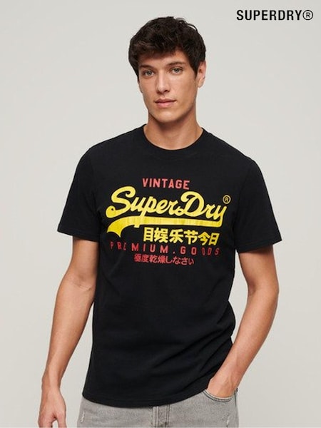 Superdry Black Vintage Logo Duo T-Shirt (Q60742) | €20