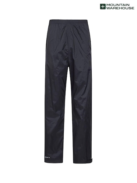 Mountain Warehouse Black Mens Pakka Waterproof Overtrousers (Q60763) | €32