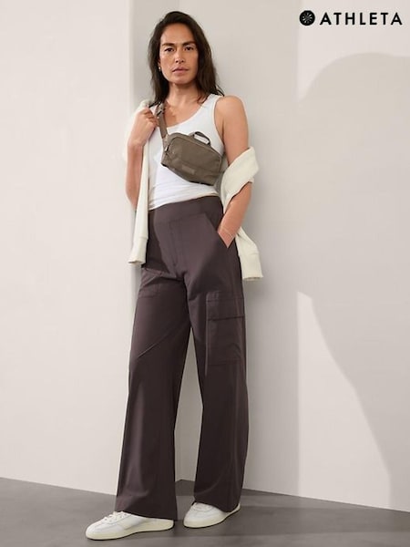 Athleta Brown Brooklyn Heights High Waisted Cargo Trousers (Q60899) | €64