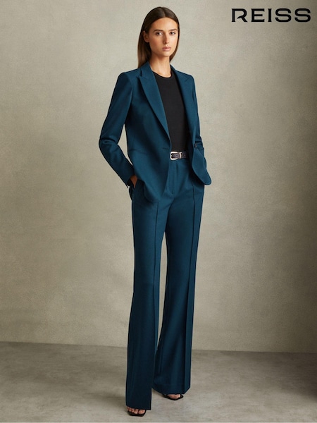 Reiss Teal Jade Wool Blend Single Breasted Suit Blazer (Q60904) | €389