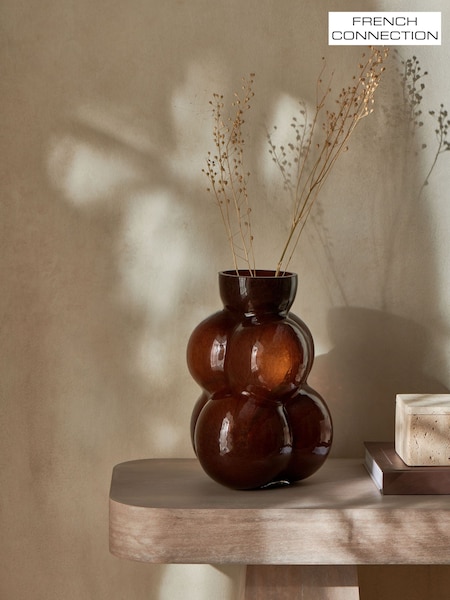 French Connection Brown Bobble Vase (Q60985) | €52