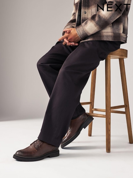 rjava - Tumbled Leather Apron Shoes (Q61012) | € 37