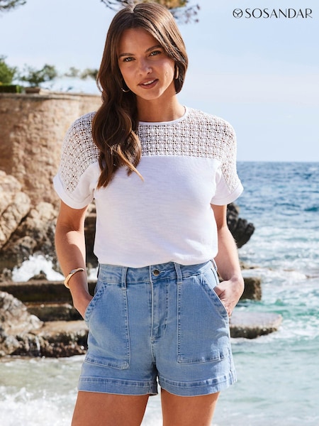 Sosandar Utility Denim Shorts (Q61040) | 234 LEI