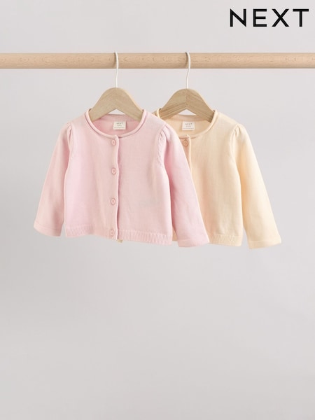 Rosa/neutro - 100% Cotton Cardigans 2 Pack (0mths-3yrs) (Q61167) | 19 € - 22 €