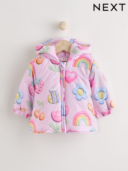 Pink Printed Baby Puffer Coat (0mths-2yrs) (Q61175) | AED67 - AED73