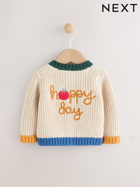 Natural 100% Cotton Cardigan (0mths-2yrs) (Q61223) | €24 - €27