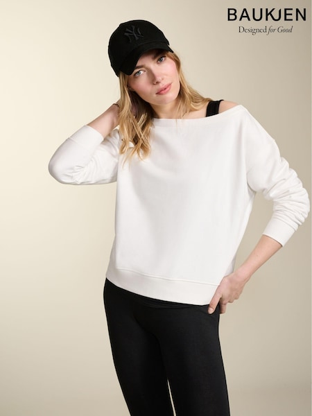Baukjen Sierra Organic White Sweatshirt (Q61407) | 413 LEI