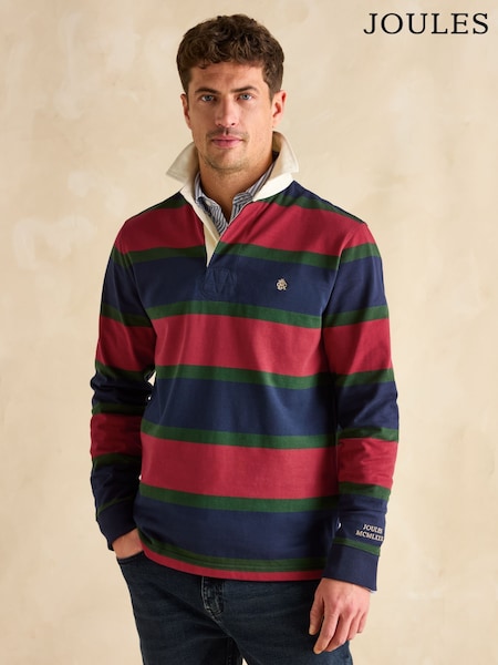 Joules Rugby Club Red & Navy Shirt (Q61490) | €84