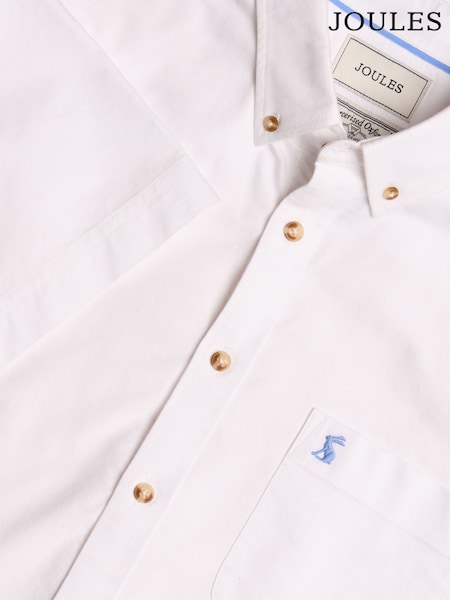 Joules Oxford White Short Sleeve Classic Fit Shirt (Q61510) | R$ 345