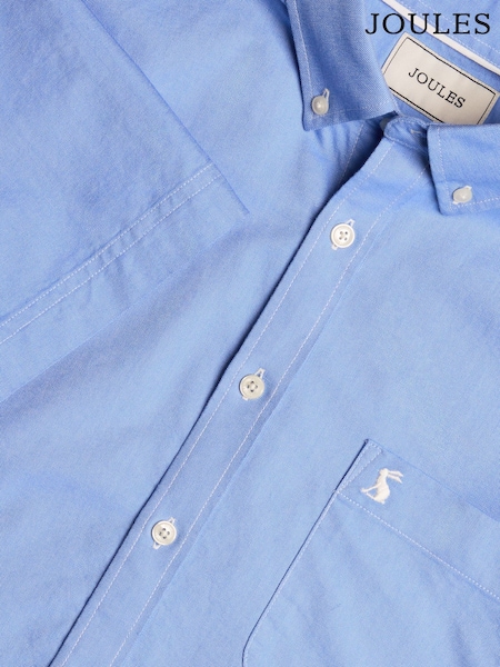 Joules Oxford Blue Short Sleeve Classic Fit Shirt (Q61511) | €56