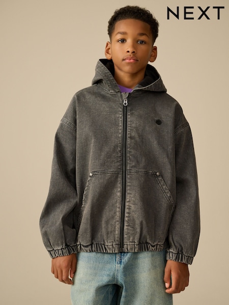 Black Denim Bomber Jacket (3-16yrs) (Q61567) | $44 - $61