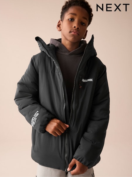 Black Midweight Anorak Jacket (3-16yrs) (Q61571) | €42 - €57
