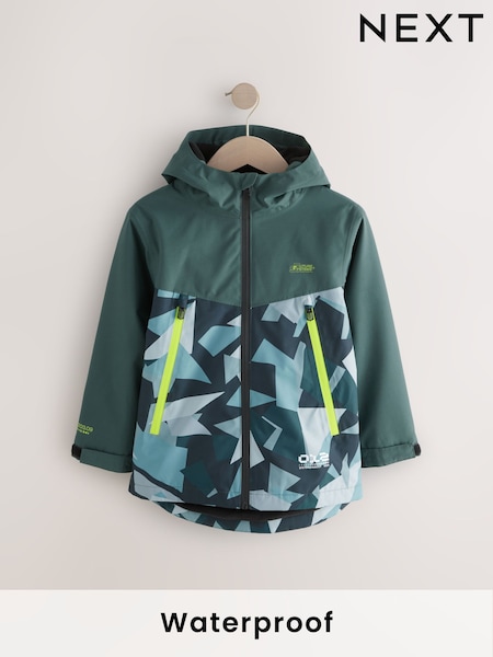 Khaki Green Waterproof Fleece Hooded Lined Coat (3-17yrs) (Q61575) | $75 - $97