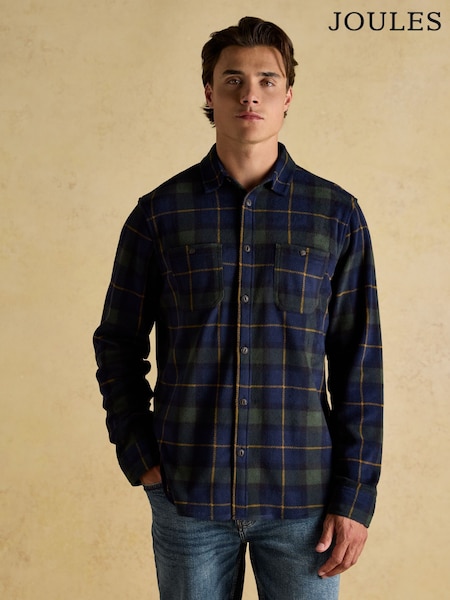 Joules Fleece Shirt Navy Check (Q61585) | R$ 640