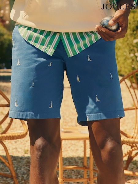 Joules Classic Fit Blue/Ecru Chino Shorts (Q61595) | R$ 445