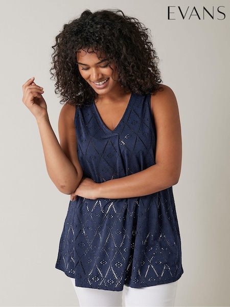 Evans Curve Broderie Anglaise Vest Top (Q61641) | €41