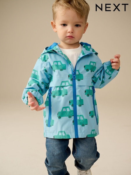 Sininen Car Printti; kuvio - Waterproof Lightweight Anorak Coat (3mths-7yrs) (Q61759) | €34 - €41