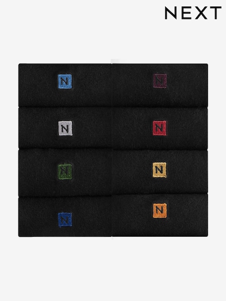 Rich Logo Embroidered Lasting Fresh Socks 8 Pack (Q61802) | €26