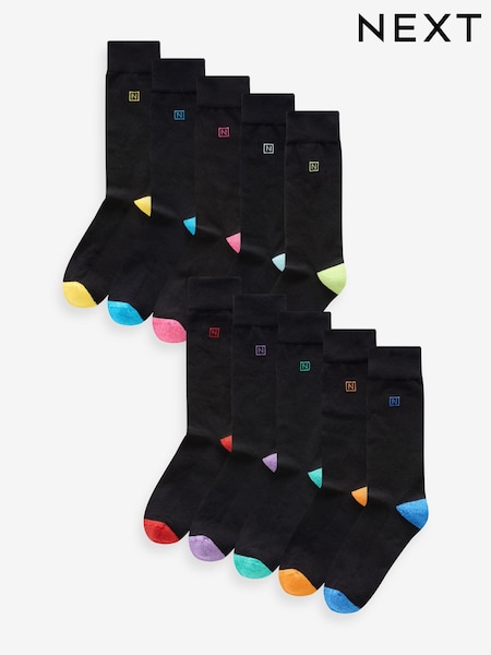 Bright Heel 10 Pack Cushioned Sole Comfort Socks (Q61820) | €40