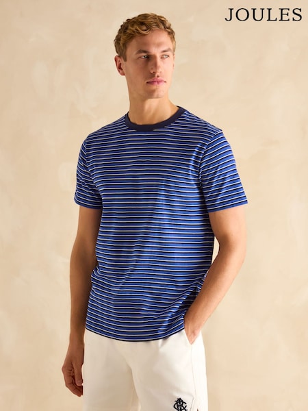 Joules Everyday Blue Stripe Crew Neck T-Shirt (Q62036) | €29