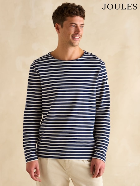 Joules Breton Navy Blue Striped Top (Q62042) | €50