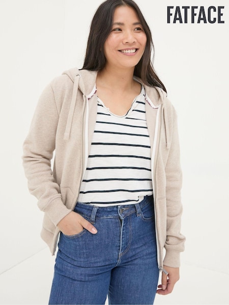 FatFace Amy Oatmeal Zip Through Hoodie (Q62080) | €36.50