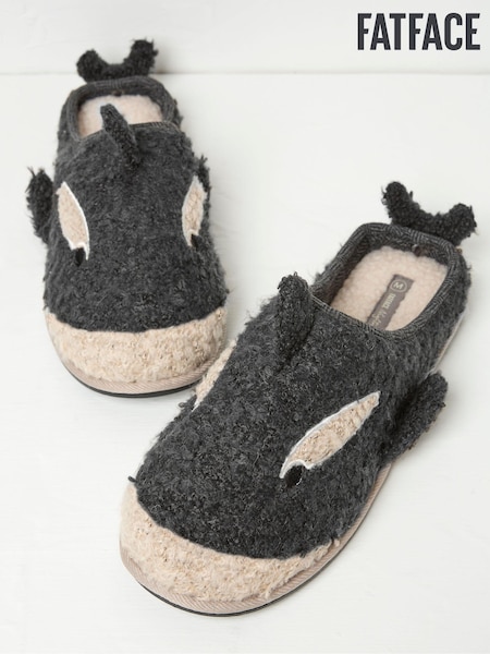 FatFace Kev Grey Killer Whale Slippers (Q62095) | €19.50