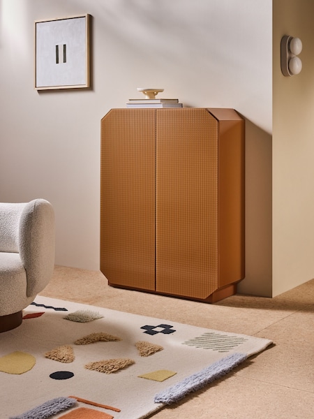MADE.COM Caramel Brown Anya Glass Highboard (Q62116) | €857