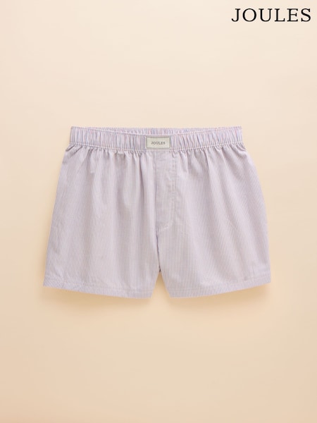 Joules Blue & Pink Stripe Woven Boxers (Q62183) | R$ 195