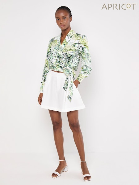 Apricot Cream Soft Twill Tropical Wrap Top (Q62294) | €21.50