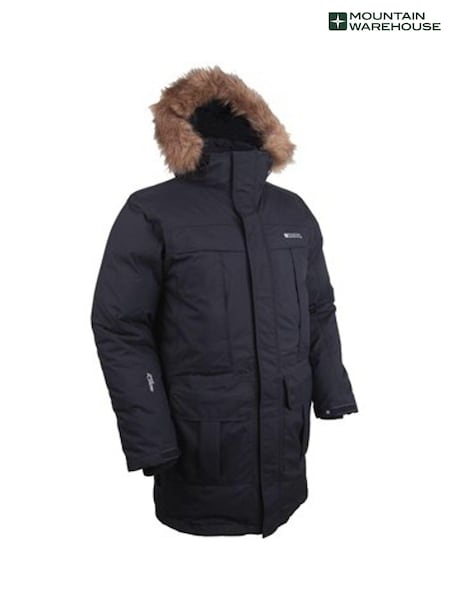 Mountain Warehouse Grey Mens Antarctic Extreme Waterproof Down Jacket (Q62376) | €343