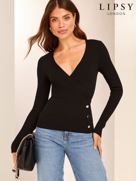 Lipsy Wrap Detail Knitted Top (Q62421) | 24 €