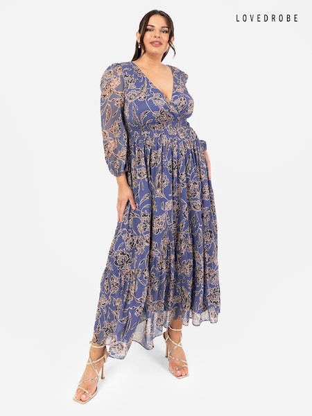 Lovedrobe Wrap Front Maxi Dress With Elasticated Waist Detail (Q62625) | €51