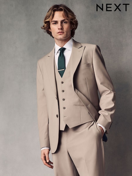 Stone Slim Fit Wool Blend Motionflex Suit Jacket (Q62651) | 544 QAR
