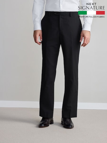 Чорний - стандартний крій Signature Nova Fides Wool штани (Q62690) | 2 562 грн