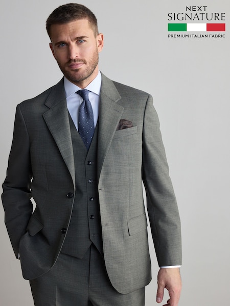 Зелений - Стандартний крій - Regular - Fit Signature Nova Fides Wool Jacket (Q62705) | 4 827 грн