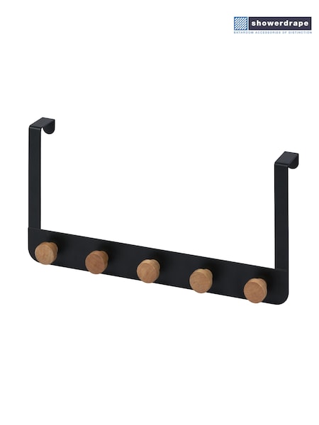 Showerdrape Set of 2 Black Gallery Over Door Hooks (Q62834) | BGN 64