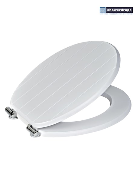 Showerdrape White Suffolk Soft Close Wooden Toilet Seat (Q62846) | €57