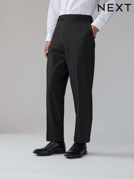 Black Straight Fit Stripe Suit Trousers (Q62951) | R$ 430