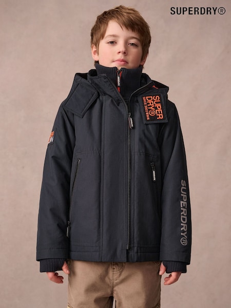 שחור - Superdry Fleece Lined Ripstop Coat (Q63014) | ‏251‏₪ - ‏261‏ ₪