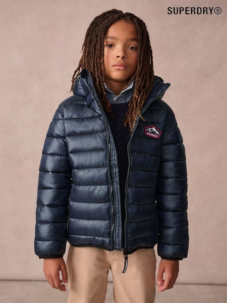 כחול כהה - Superdry Fuji Puffer Coat (Q63018) | ‏226‏₪ - ‏236‏ ₪