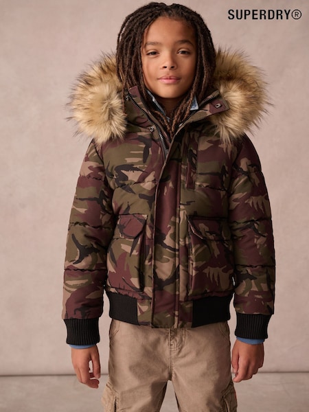 Superdry Camouflage Everest Bomber Coat (Q63034) | €90 - €93