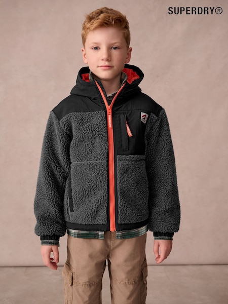 Superdry Black Borg Zip Through Jacket (Q63062) | €62 - €65