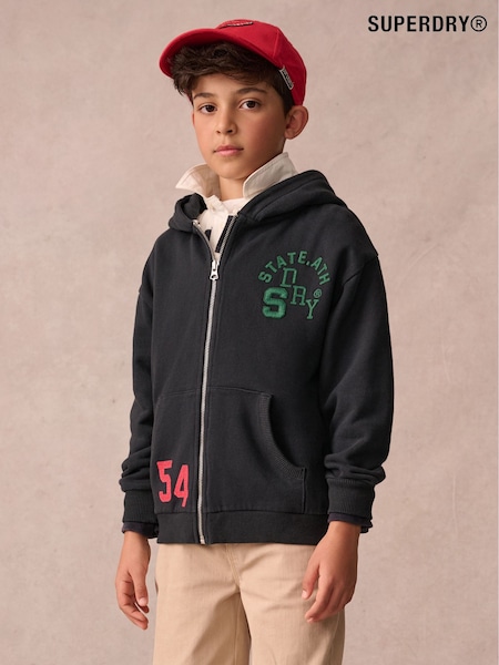 Superdry Zip Through Varsity Hoodie (Q63130) | 172 LEI - 182 LEI