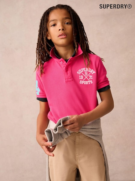 Roze - Superdry Embroidered Polo Shirt (Q63142) | € 28 - € 31