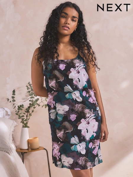 Black/White Floral Slip (Q63310) | €13.50