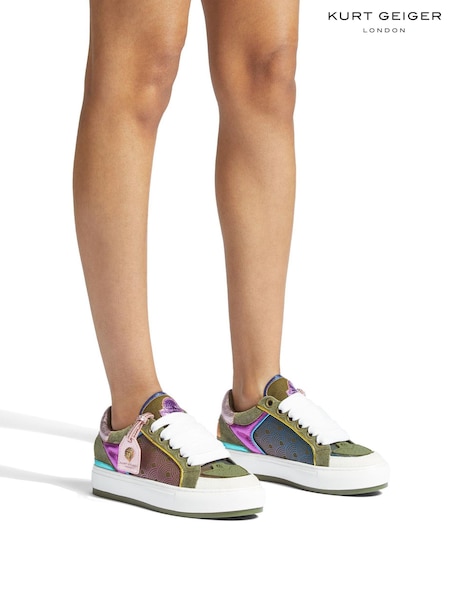 Khaki Green - Kurt Geiger London Khaki Green Southbank Tag Trainers