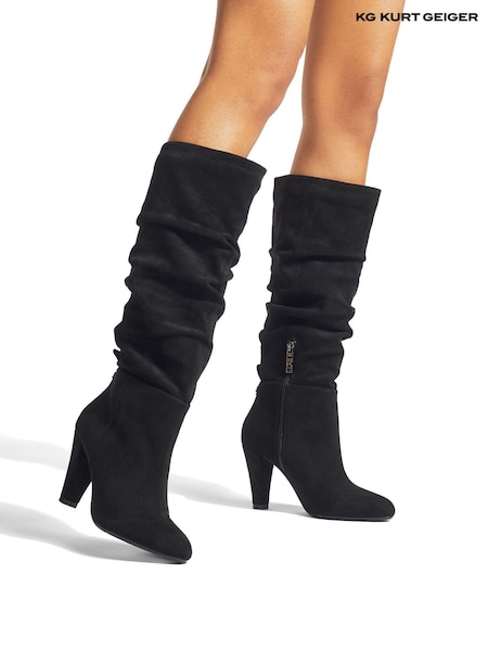 KG Kurt Geiger Slinky Knee High Black Boots (Q63538) | AED521